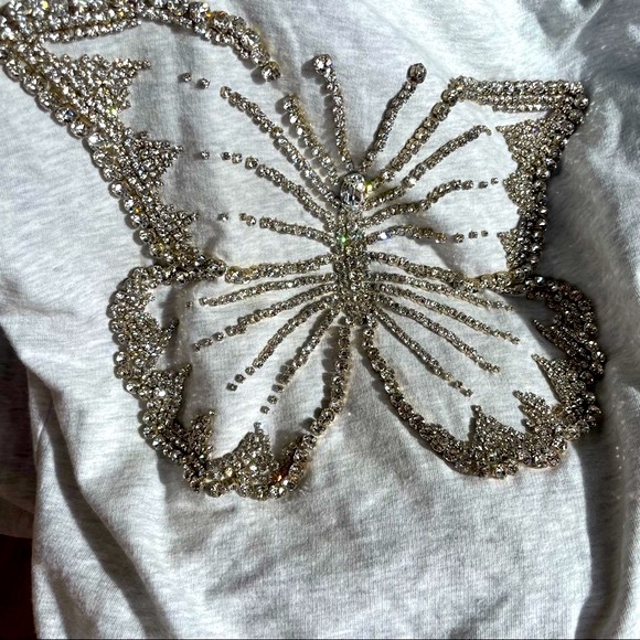 Twisted Heart Swarovski Butterfly Jacket with Giant Crystal Bling Butterfly - Picture 9 of 13